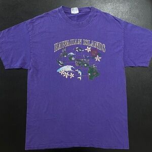 Purple Hawaiian Islands Large Shirt